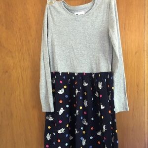 GAP Disney Long-Sleeved Mickey and Donald Polka Dot Dress